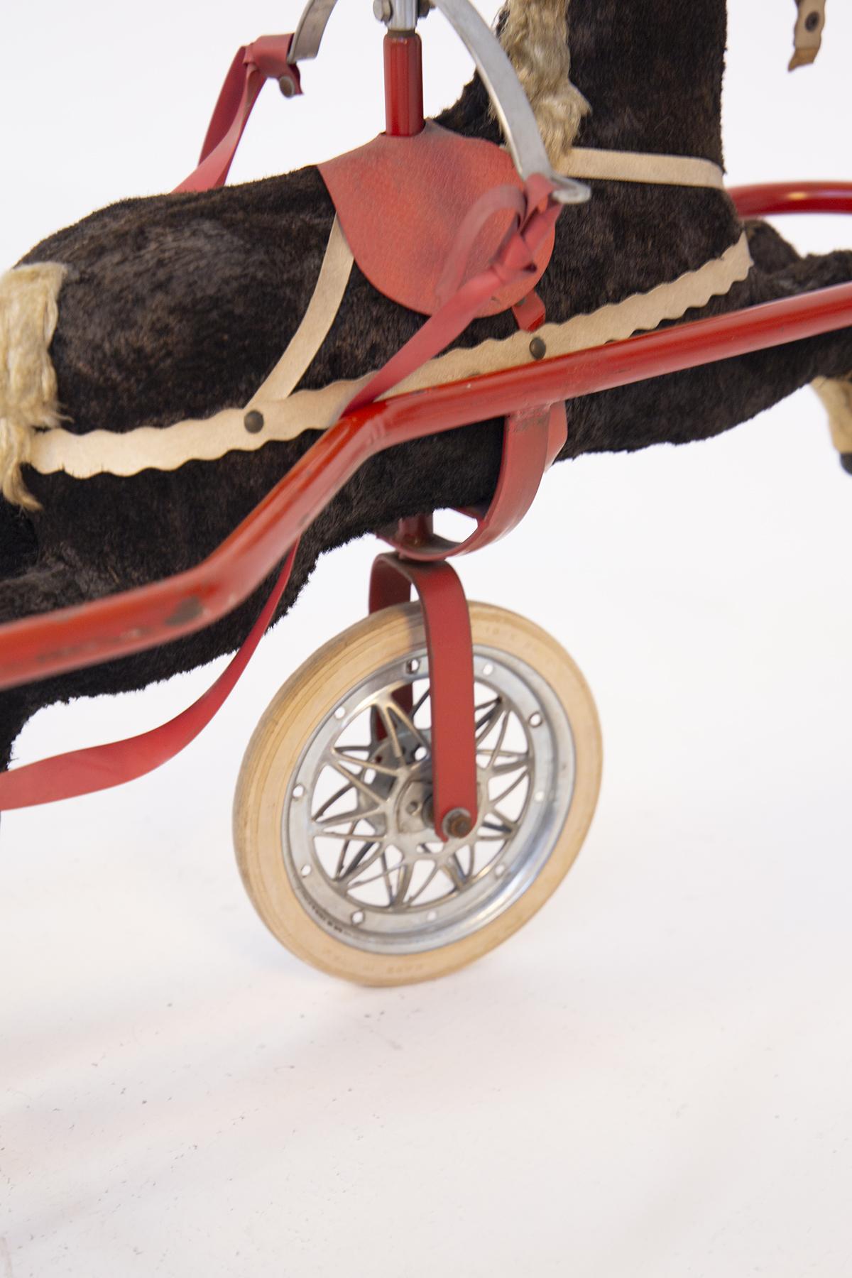 Mid-20th Century Italian Vintage Toy for Girl Carriage with Horse For Sale
