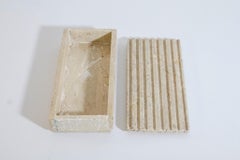 Italian Vintage Travertine Trinket Box, circa 1970