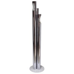 Italian Vintage Tubular Chrome Floor Lamp, 1970s