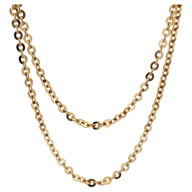 Collana vintage italiana unisex in oro giallo 18 carati da 24