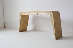 Italian Vintage Vellum Console with Drawers by Valzania, circa 1940