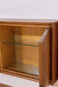 Italian Vintage Wall Bar Cabinet in Wood