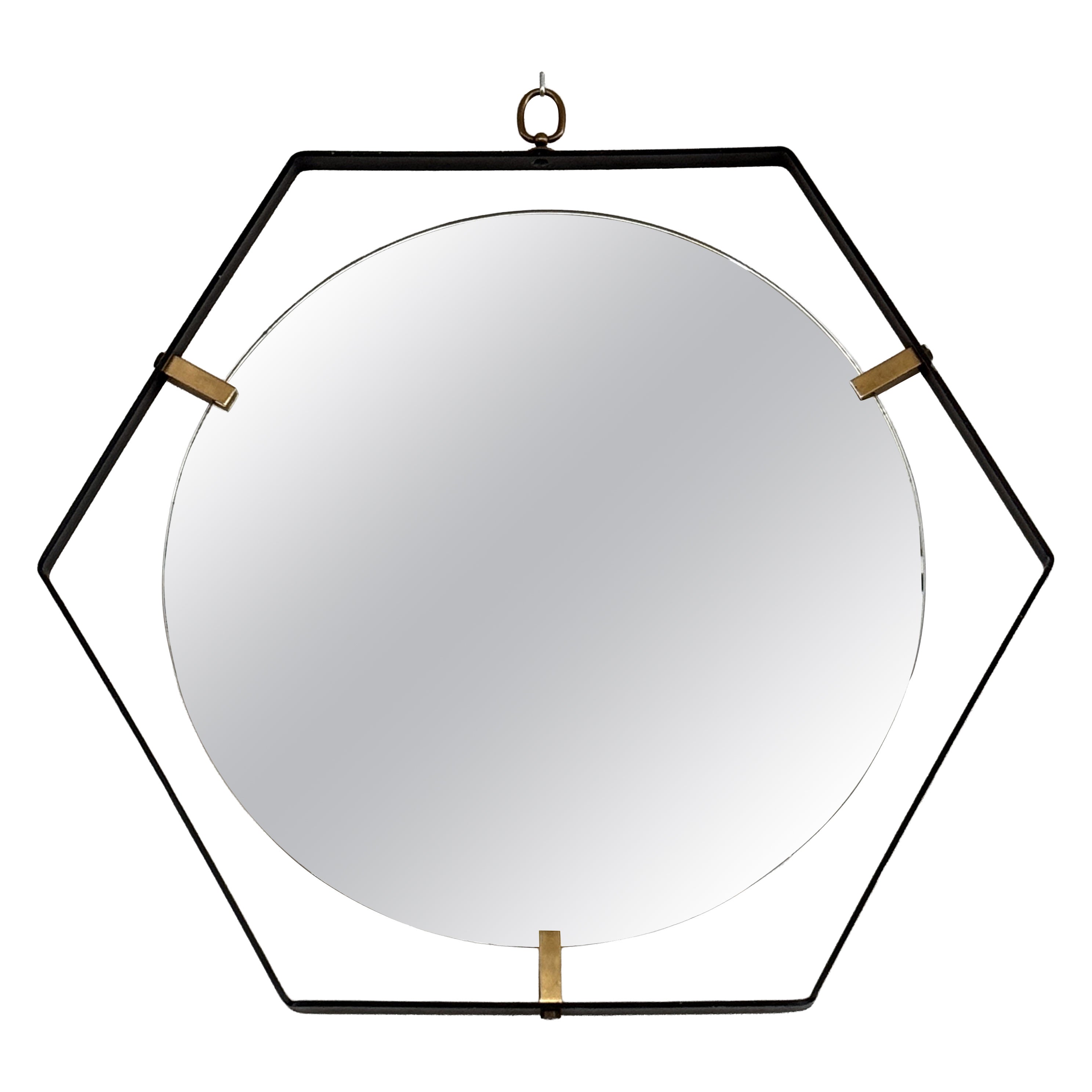 Italian Vintage Wall Mirror by Santambrogio & De Berti, 1960