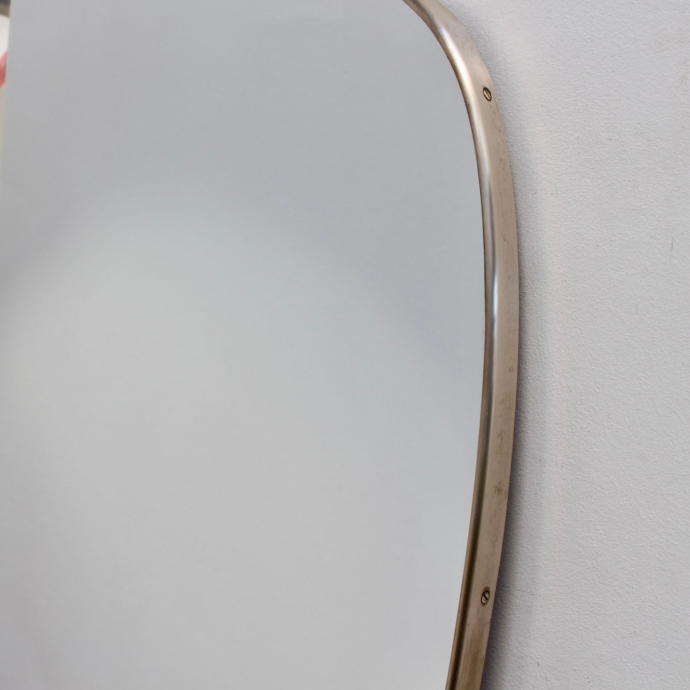 Italian Vintage Wall Mirror with Brass Frame 'circa 1950s', Large 4