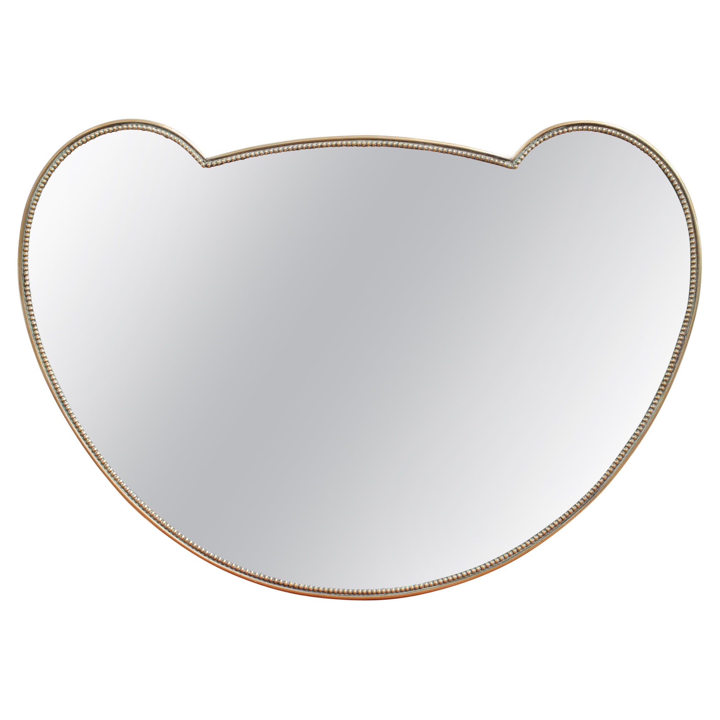 Italian Vintage Wall Mirror with Brass Frame (circa 1950s) - Small