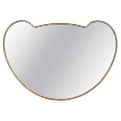Italian Vintage Wall Mirror with Brass Frame (circa 1950s) - Small