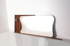 Italian Vintage wall or console mirror with ceramic light holder