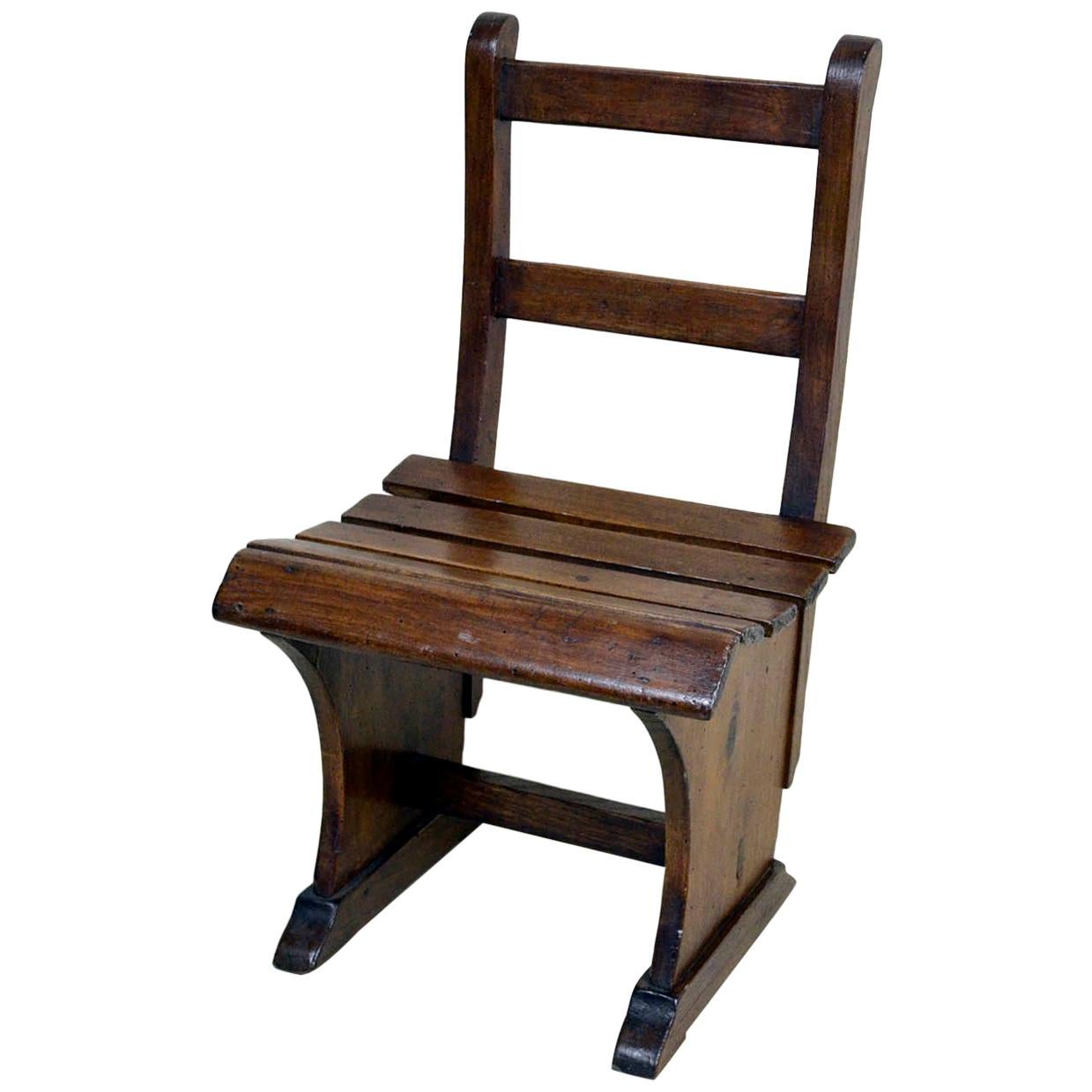 Italian Vintage Wooden Children's Chair from Maternal School, 1950s For Sale