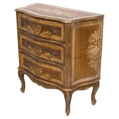 Italian Vintage Wooden Florentine Chest Of Drawers 1970s