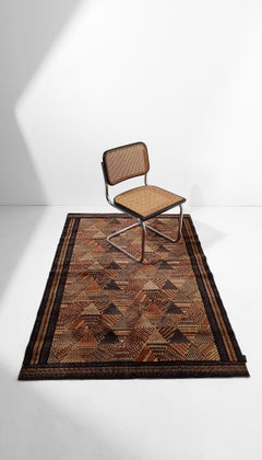 Italian Vintage Wool Rug with a Geometric Mosaic Pattern By MISSONI, 70s