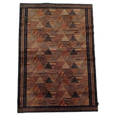 Tapis italien vintage en laine avec un motif de mosaïque géométrique par MISSONI, années 70