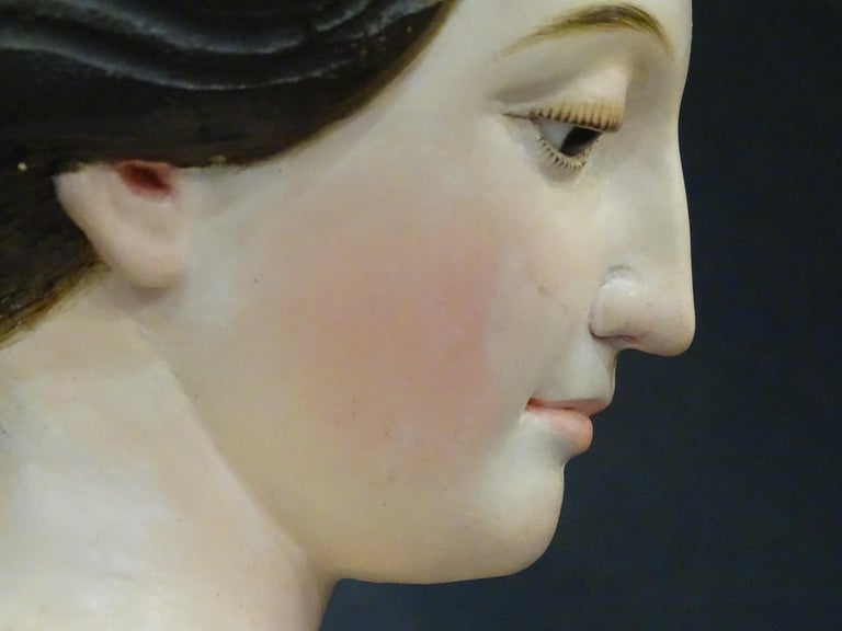 Italian Virgin Wood Sculpture, Capipota, Dressing Image For Sale 12