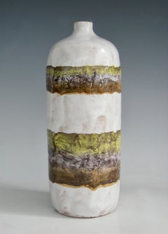 Italian Volcanic Glaze Bottleneck Vase for Raymor, 1960s