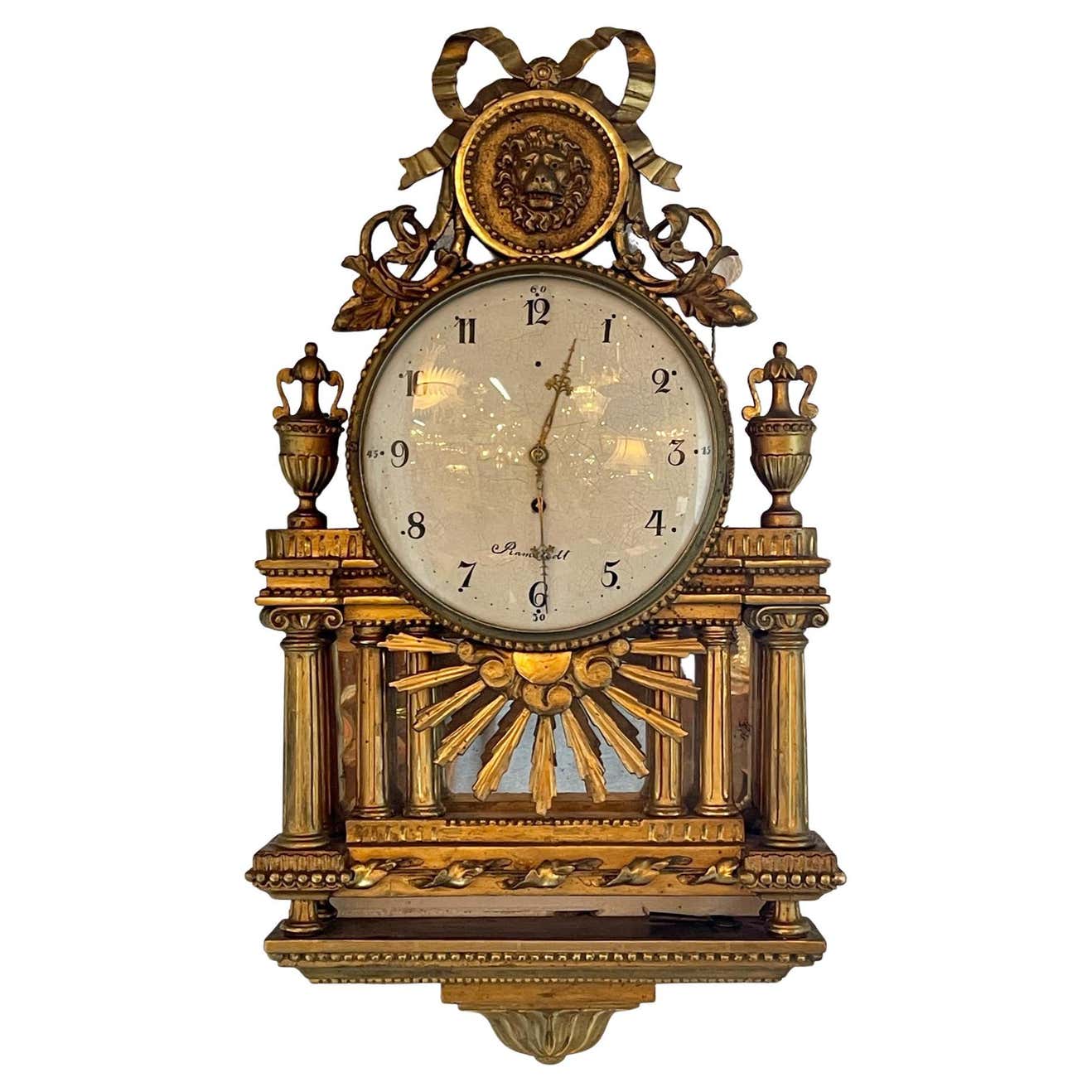 Italian Wall Clock For Sale at 1stDibs