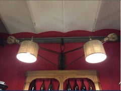 Italian Wall Double Lamp Made with a Children's Toy from Late 19th Century