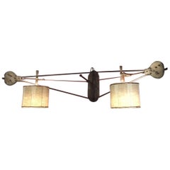 Antique Italian Wall Double Lamp Made with a Children
s Toy from Late 19th Century