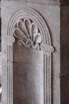 Italian Wall Fountain Hand-Carved in Pure Solid Limestone, 21st Century