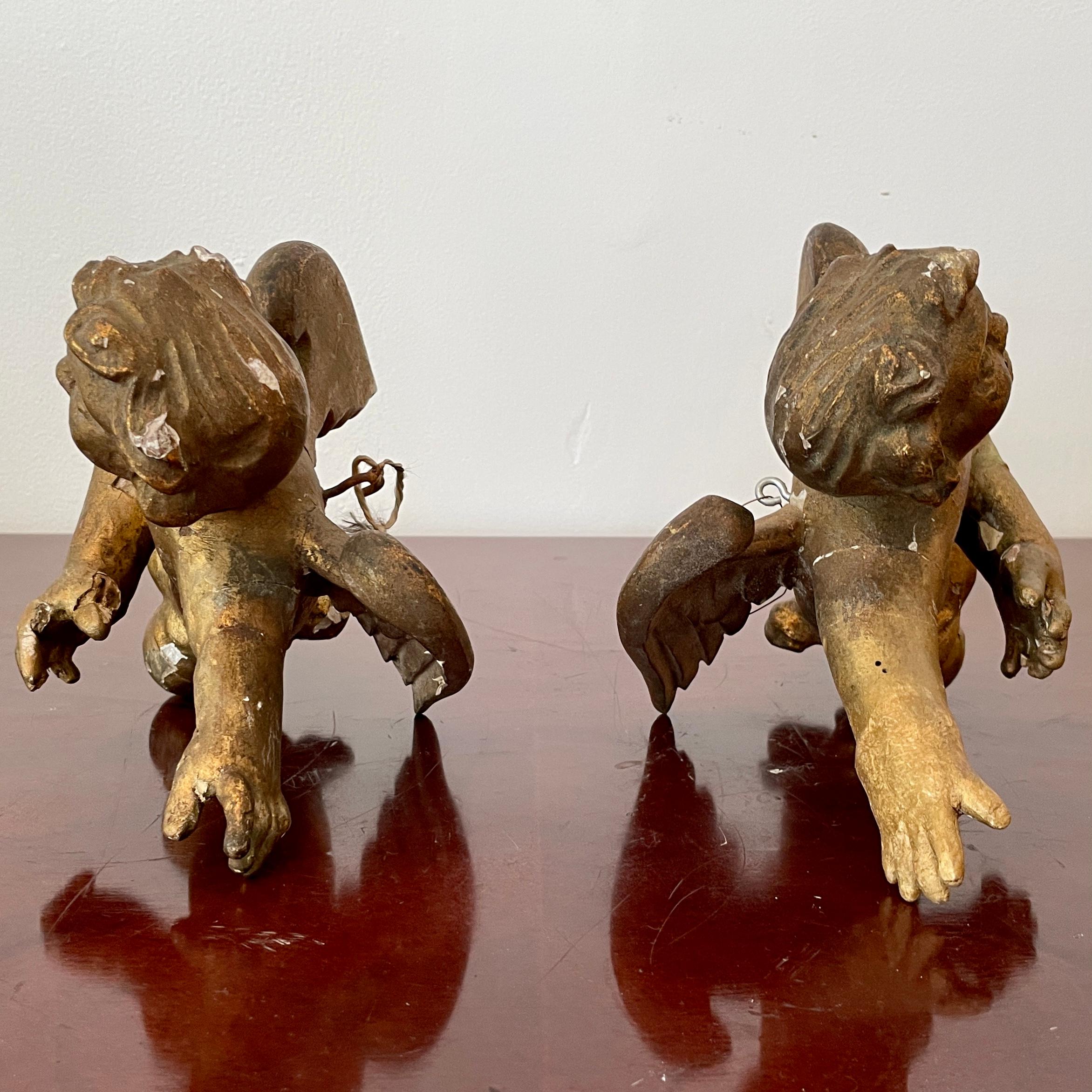 Other Italian Wall Hanging Cherubs, a Pair For Sale