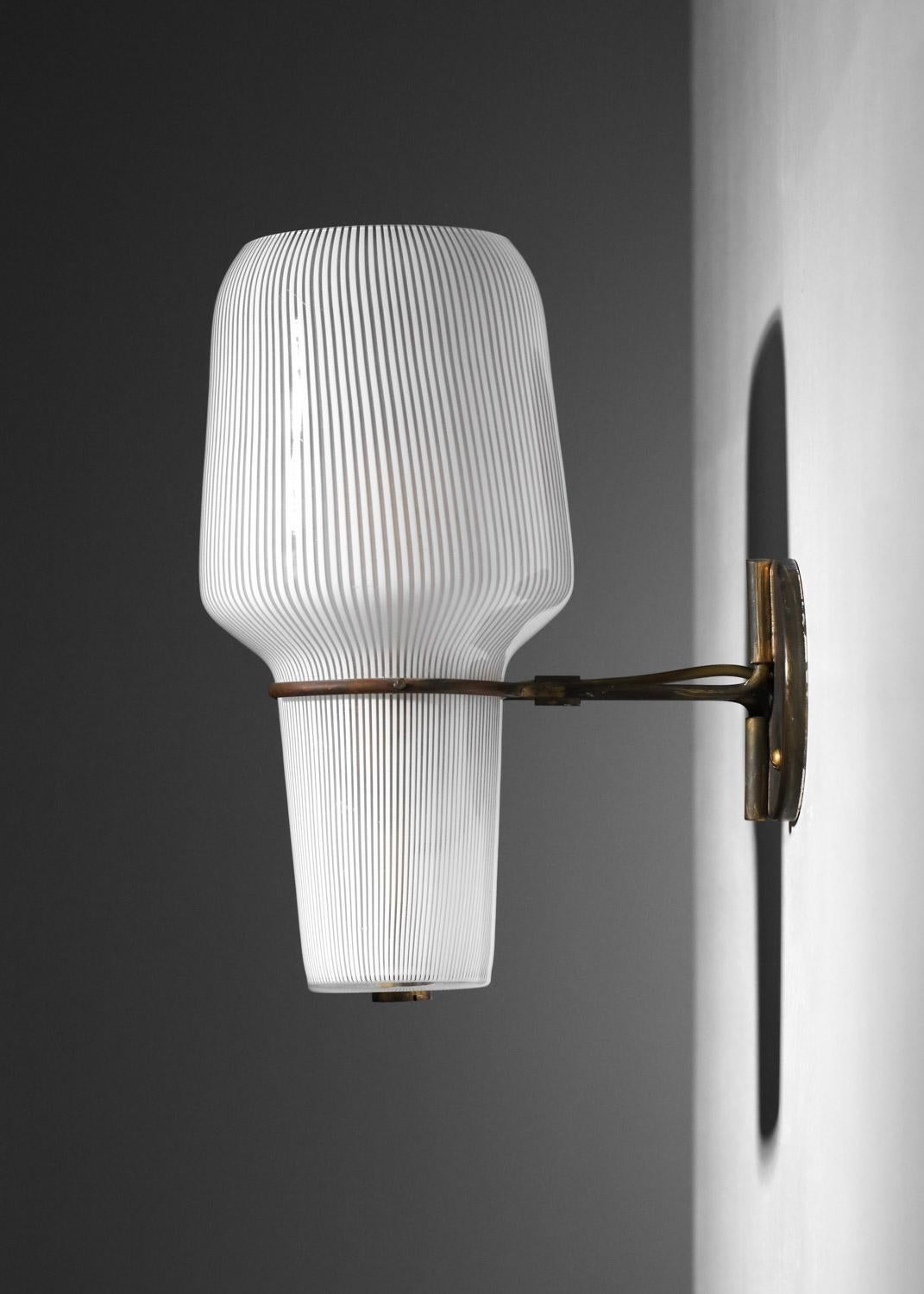 Lampada da parete italiana attribuita a Massimo Vignelli per Venini in vendita 3
