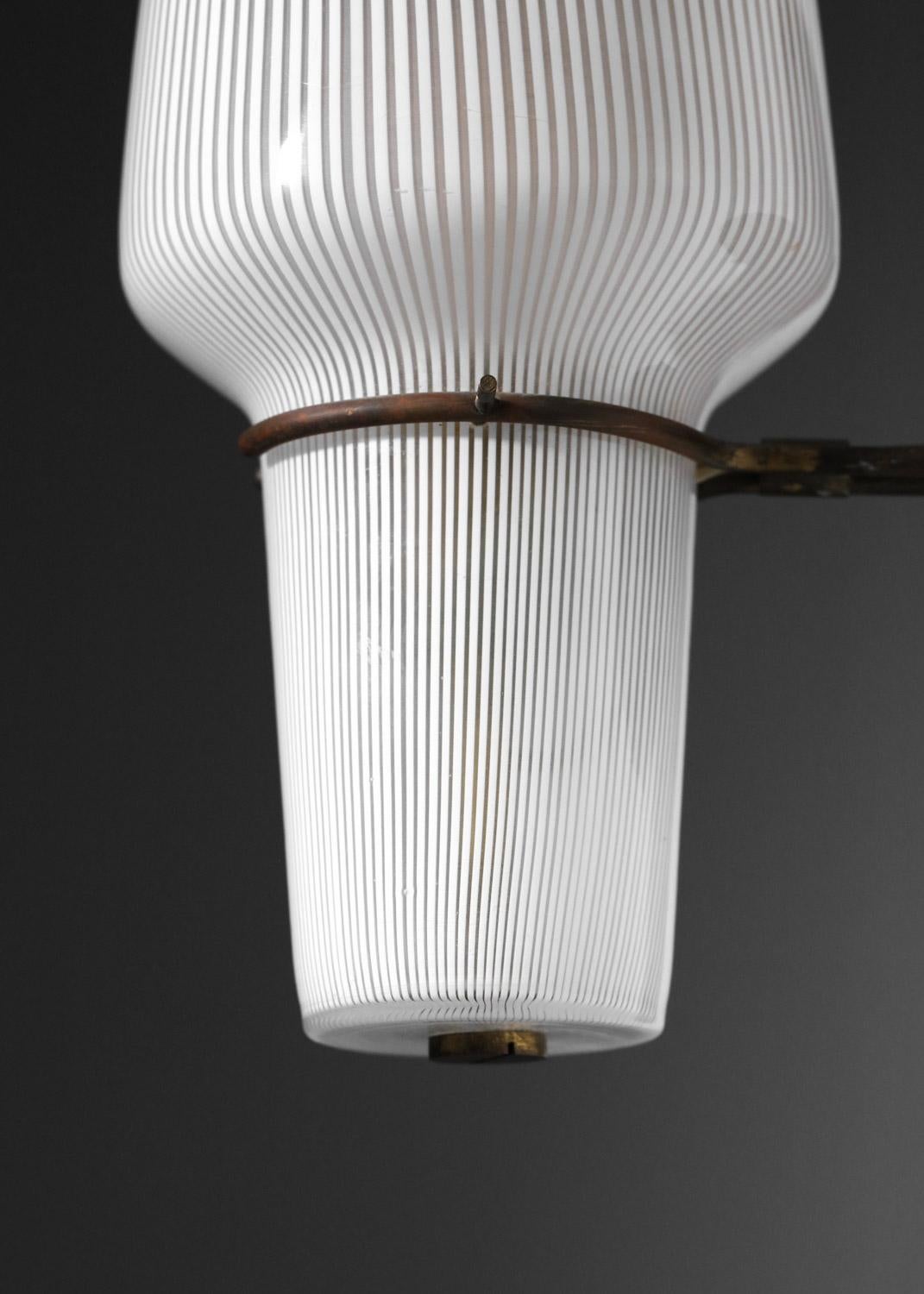 Ottone Lampada da parete italiana attribuita a Massimo Vignelli per Venini in vendita