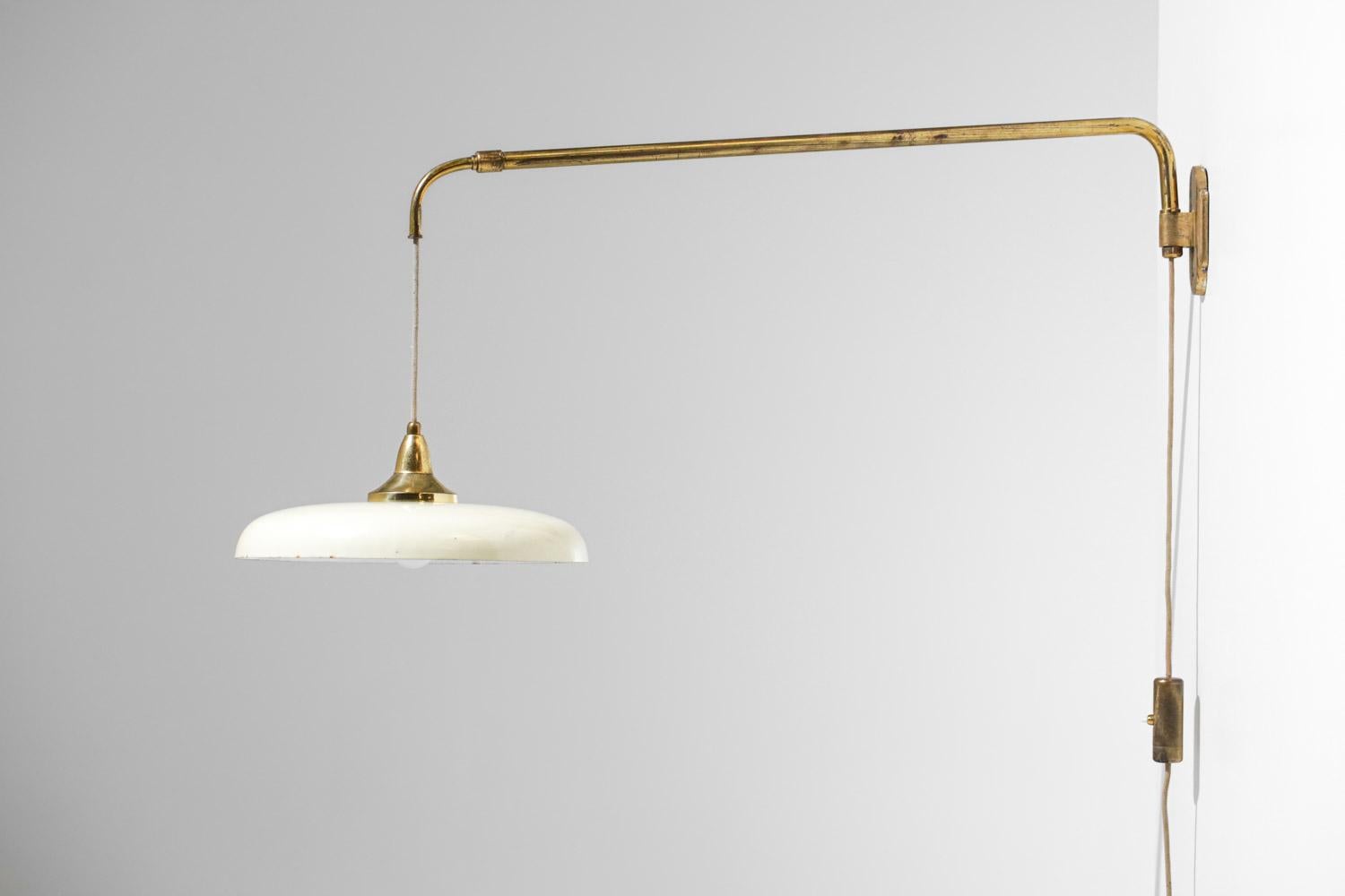 Lacquered Italian Wall Lamp of the 1950s Attributed to Arredoluce by Angelo Lelli