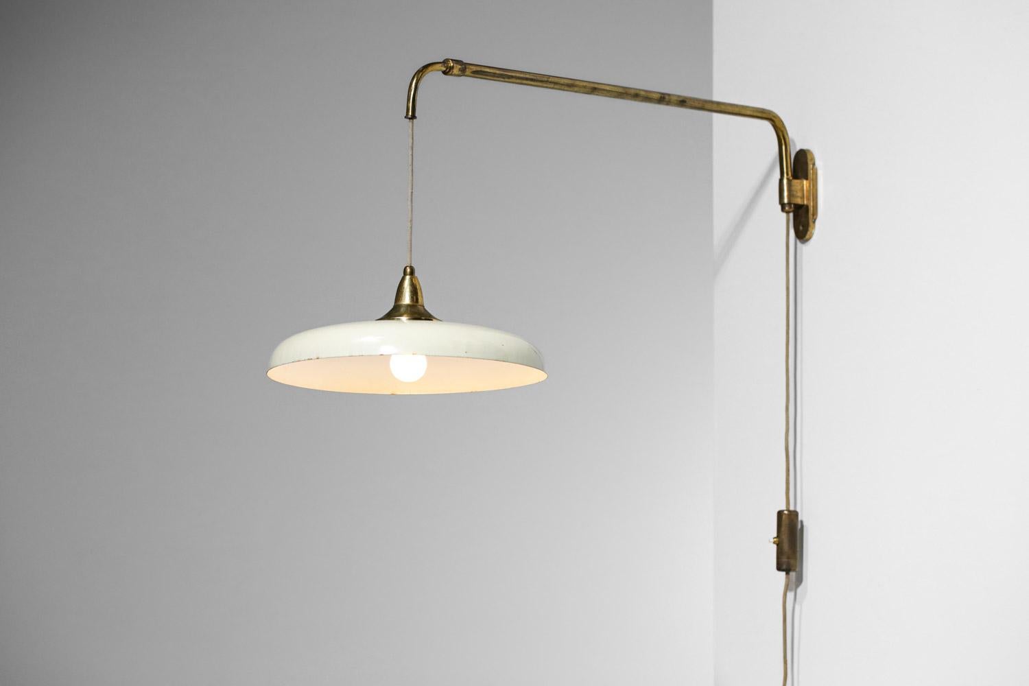 Mid-20th Century Italian Wall Lamp of the 1950s Attributed to Arredoluce by Angelo Lelli