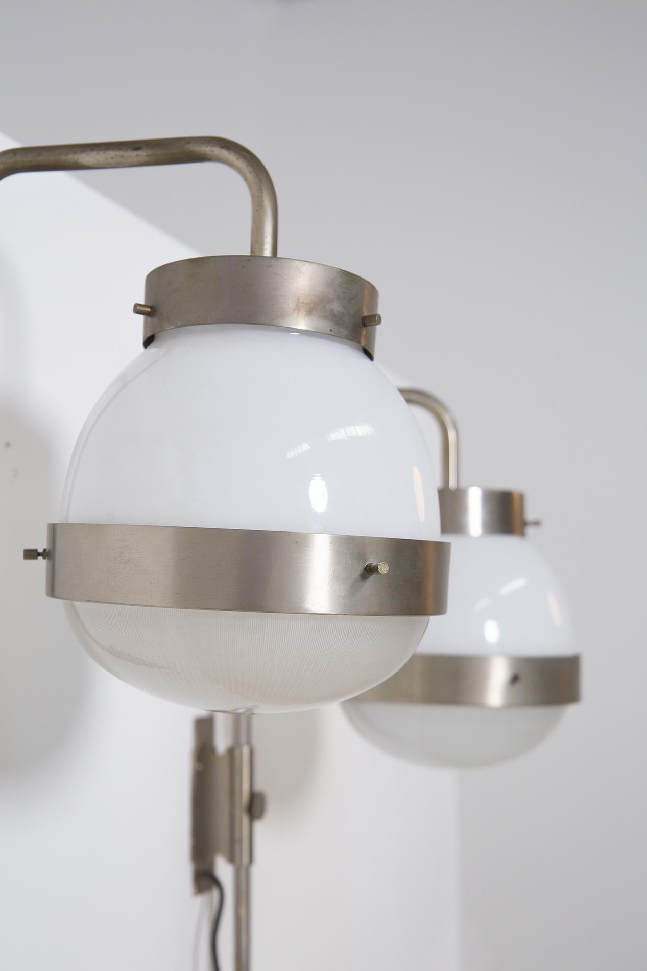 Italian Wall Lamp Pair of Mod. Delta by Sergio Mazza for Artemide, 1960s 4