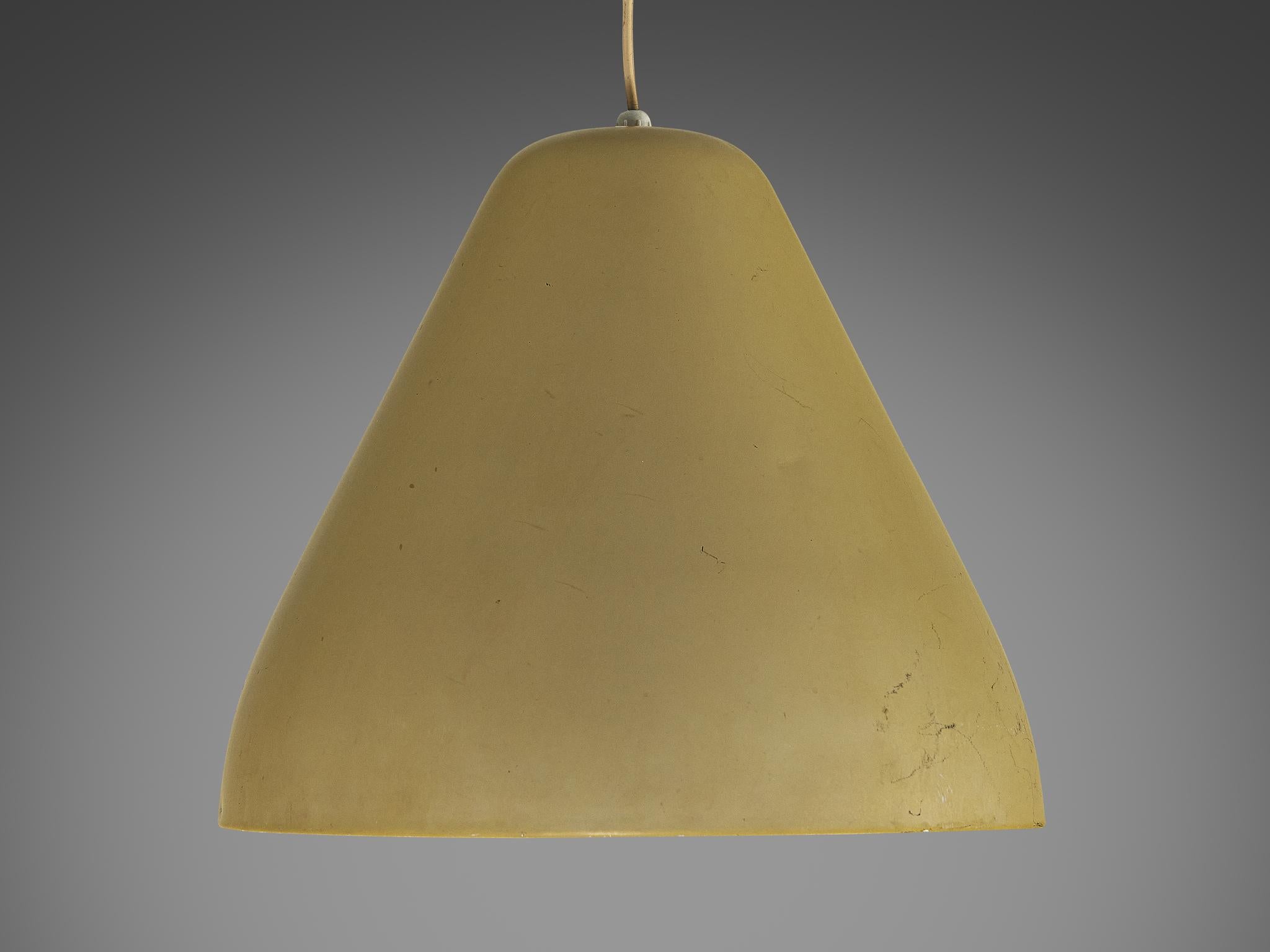Mid-20th Century Italian Wall Lamp with Yellow Shade  For Sale