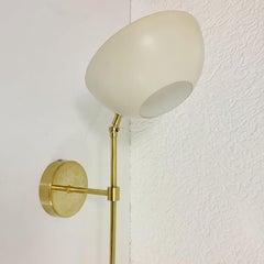 Italian Wall Light, Brass and Ivory Lacquer, Stilnovo Style