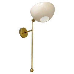 Applique italienne, laiton et laque ivoire, style Stilnovo