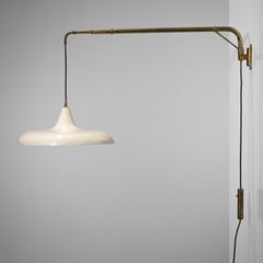 Italian Wall Light Gino Sarfatti Style from the 60's with Beige Metal Shade F241