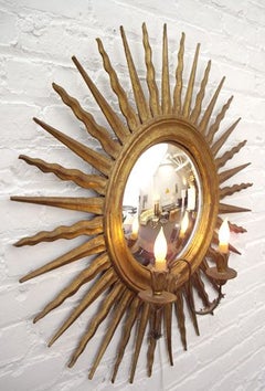Italian Wall Mirror and Sconce