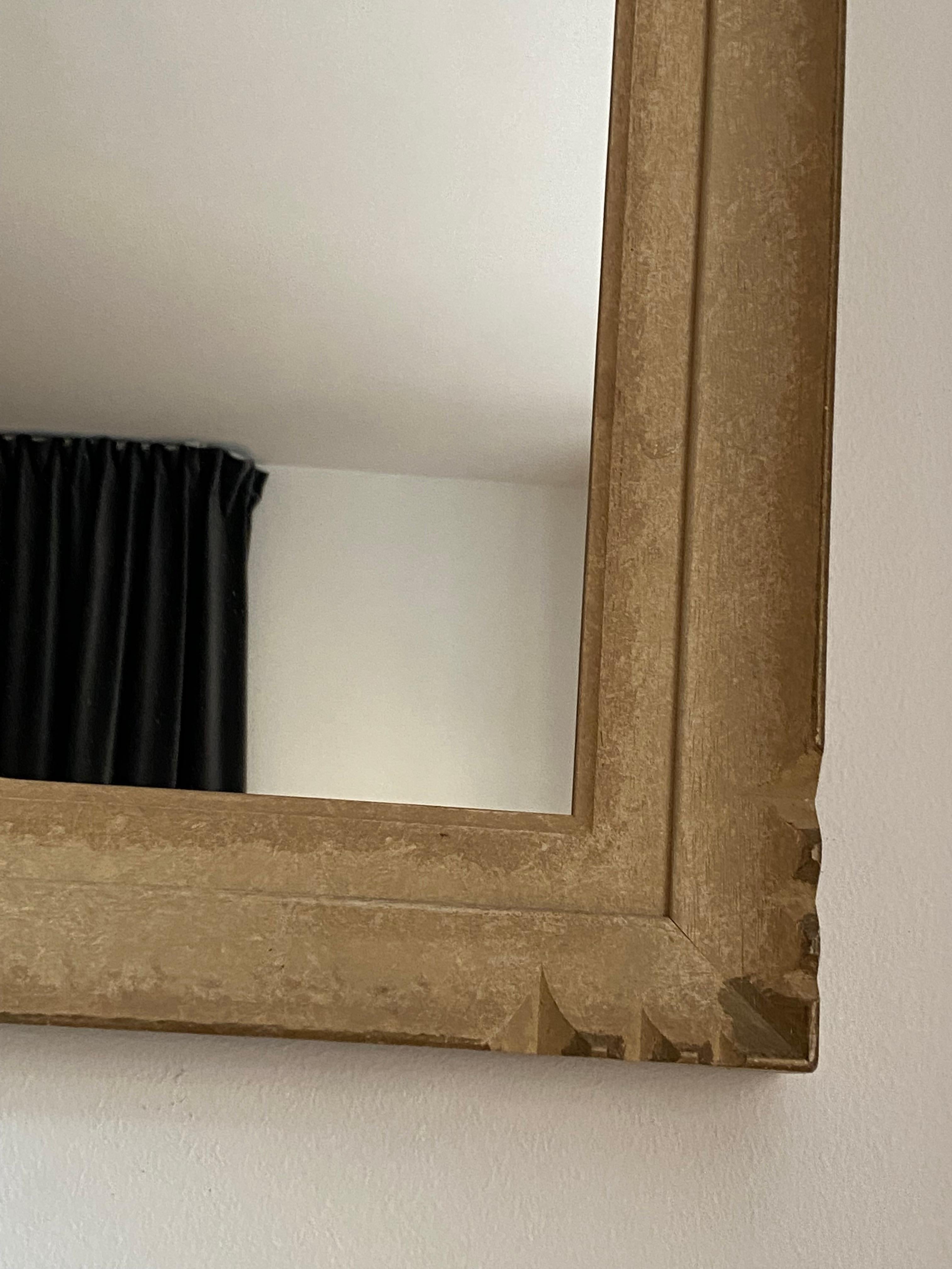 A wall mirror, produced in Italy, 1940s. Finely sculpted wooden frame is painted and partly gilded edges.

Other designers of the period include Gio Ponti, Diego Giacometti, Max Ingrand, Franco Albini, and Josef Frank.