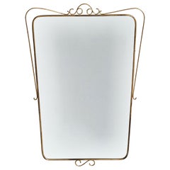 Italian, Wall Mirror, Brass, Italy, 1940s