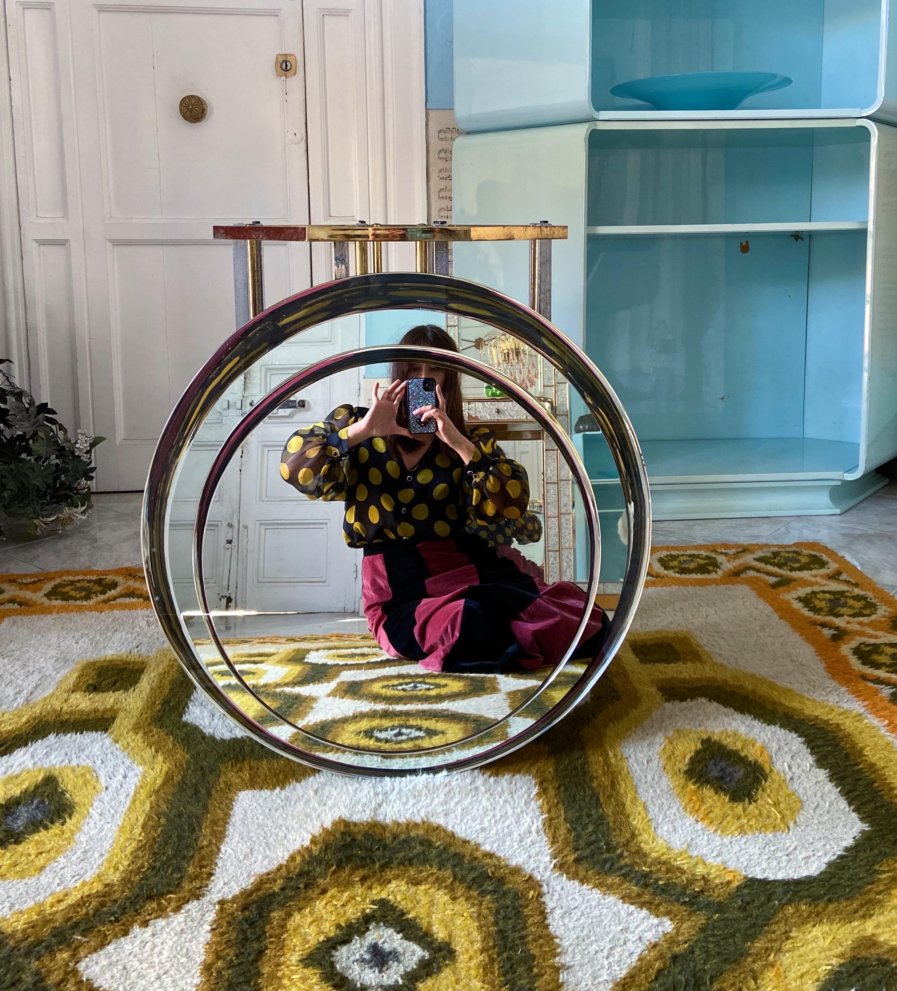 Italian Wall Mirror by Franz Sartori for Cristal Art, 1960s In Good Condition For Sale In Palermo, PA