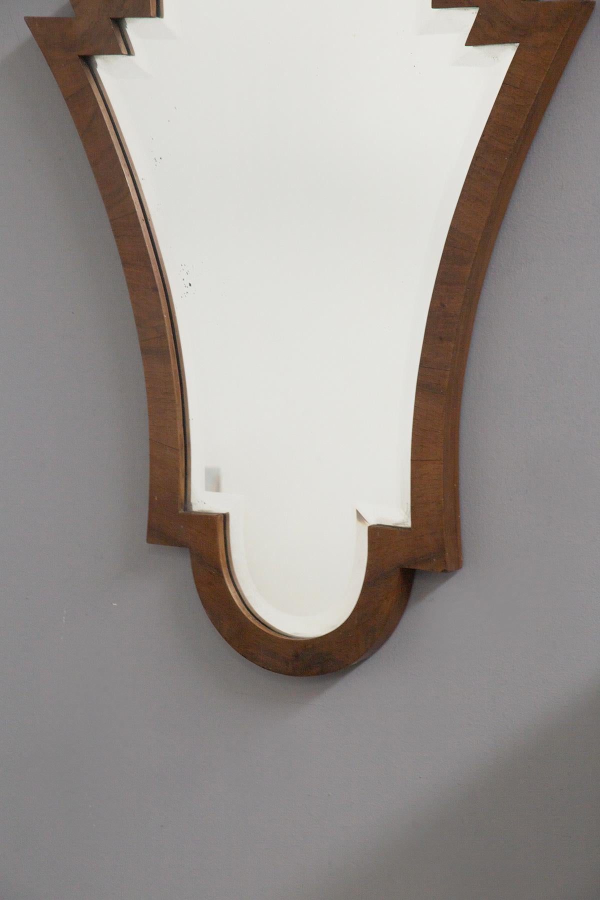 Art Deco Italian wall mirror from the Italian Rationalist era For Sale