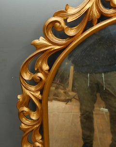 Italian Wall Mirror Gilt Rococo Frame Giltwood