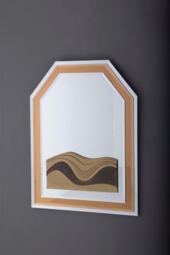 Italian wall mirror sculpture by Luciano Frigerio