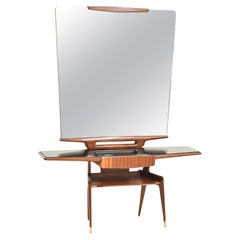 Italian Wall Mirror With Console 1950's