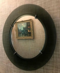 Italian Wall Mirror with Glass Frame Max Ingrand Fontana Arte