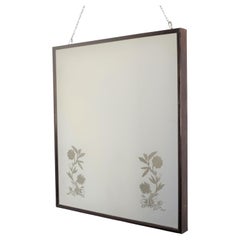 Italian wall mirror with wooden frame, 1950s