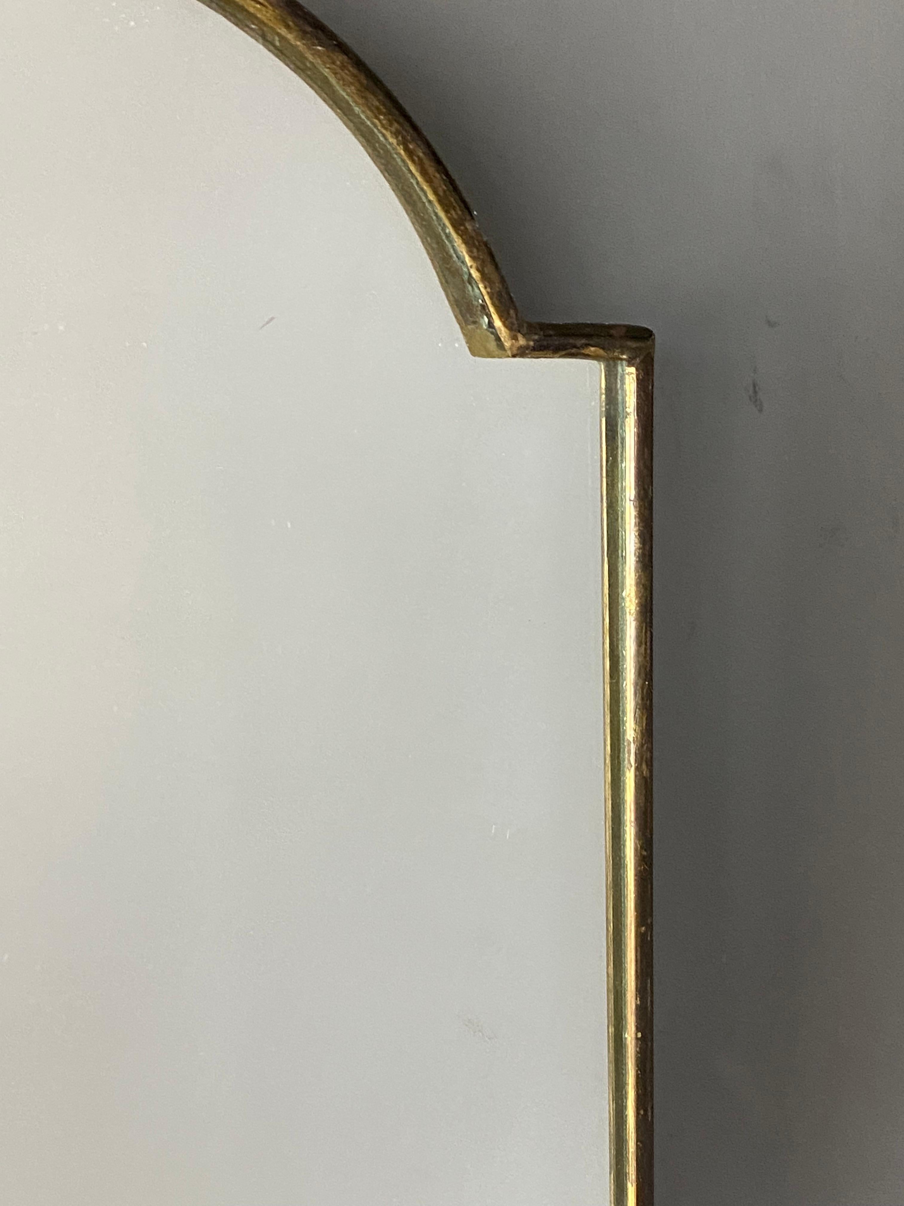 Italian, Wall Mirrors, Brass, Mirror Glass, Italy, 1940s 1