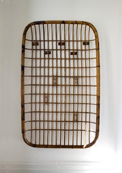 Italian Wall-Mounted Bamboo Coat Rack, Mid-20th Century