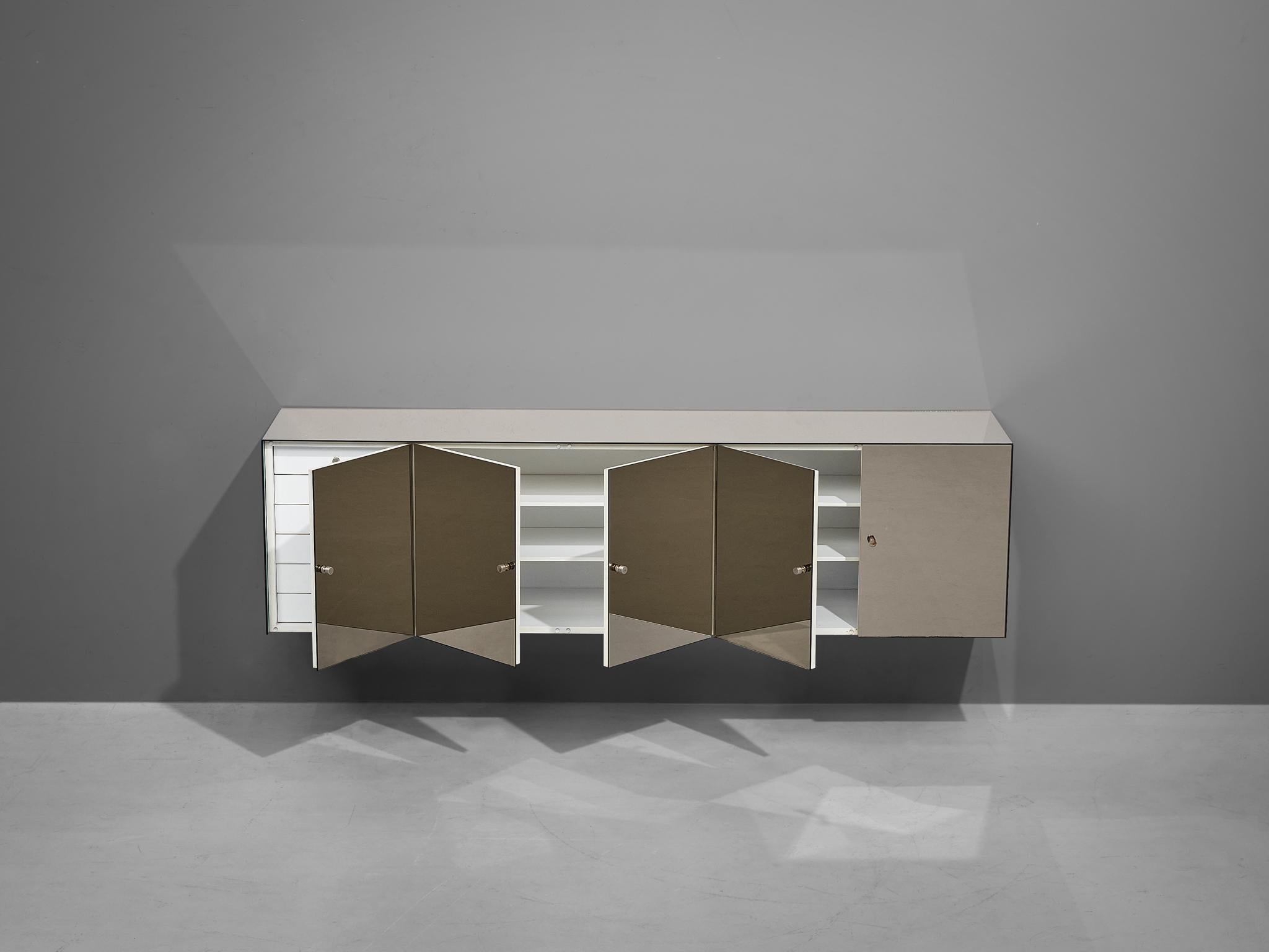 Italian Wall-Mounted Cabinet with Mirrored Surface 2