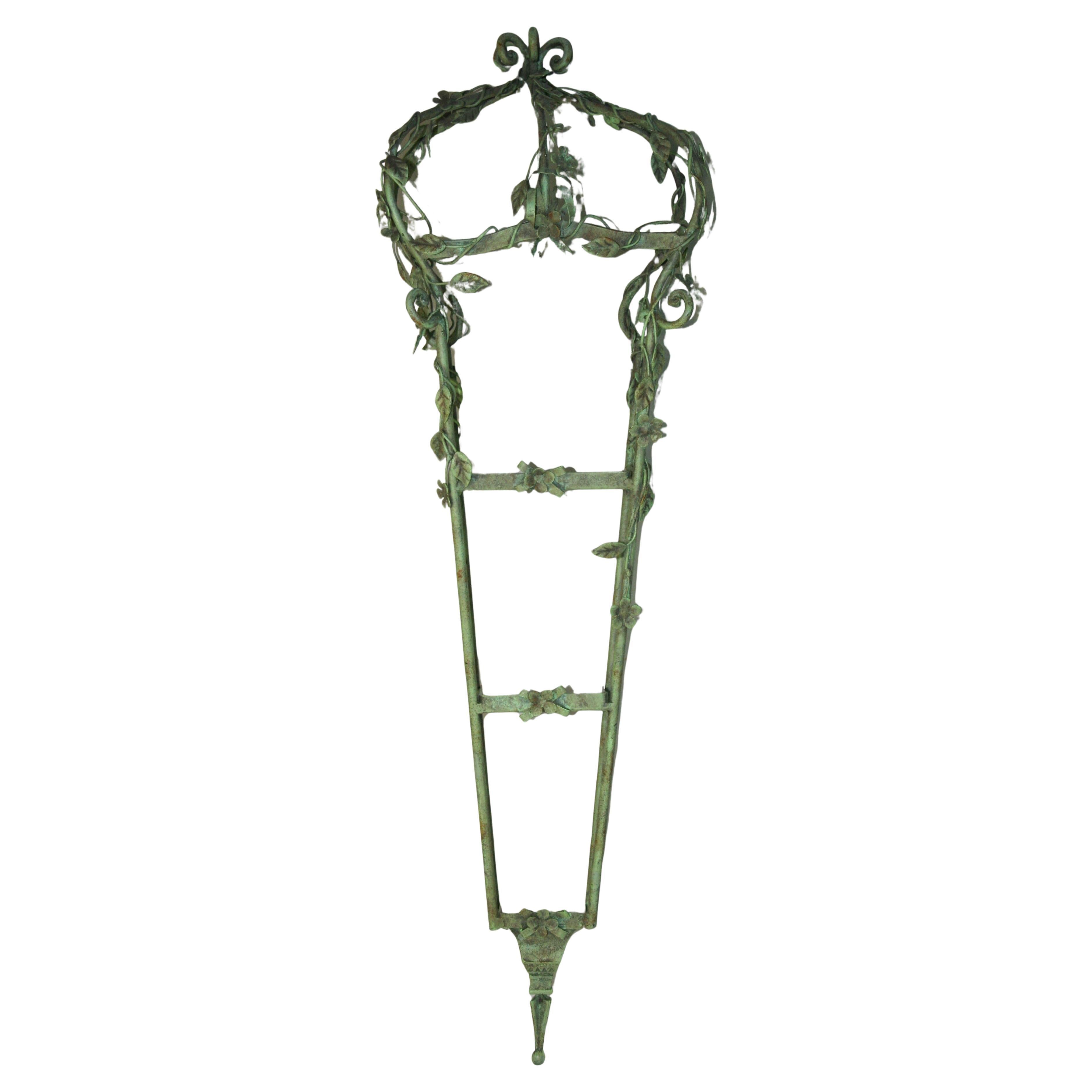 Italian Wall Mounted Leaves and Vines Wall Etagere