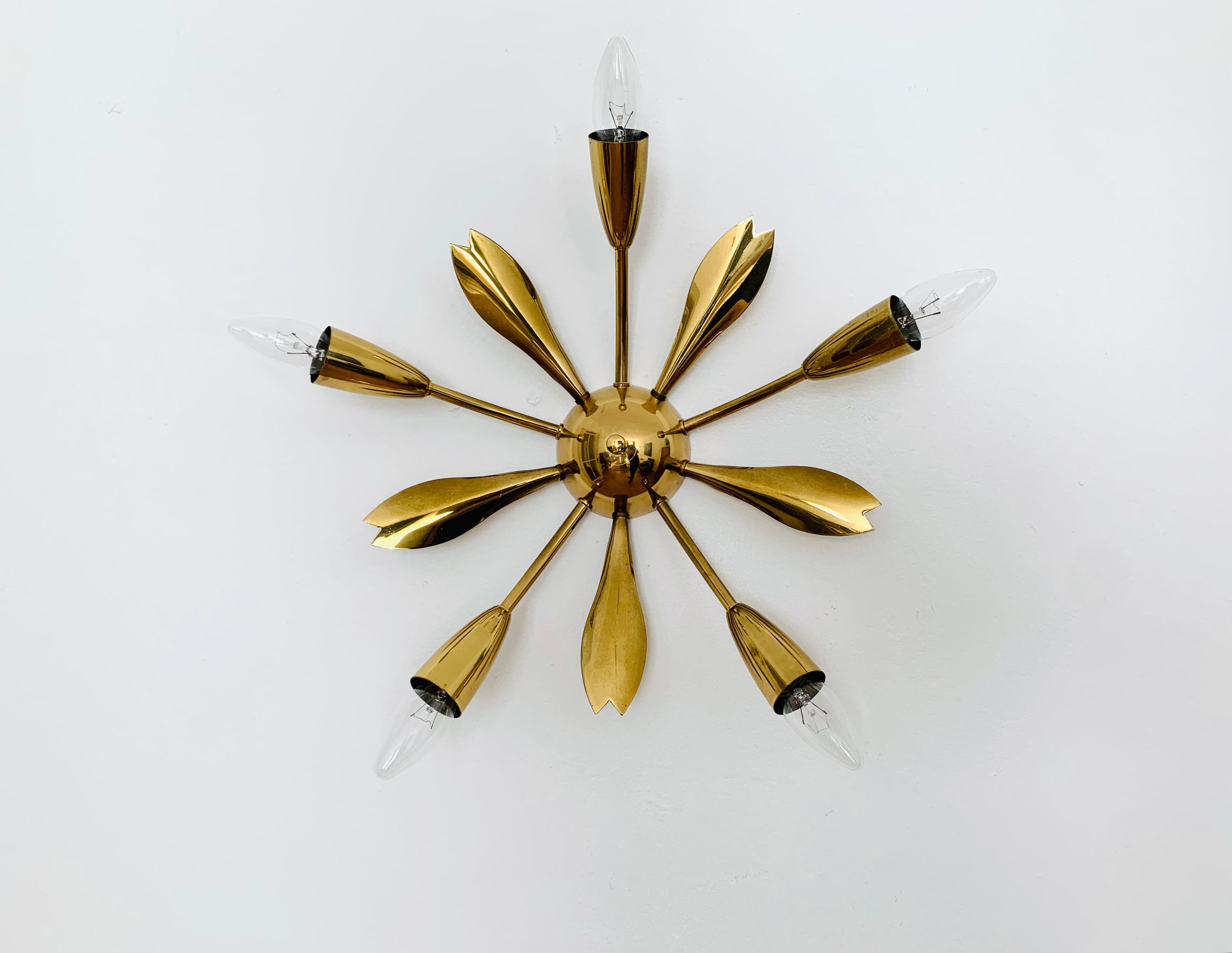 Mid-Century Modern Italian Wall or Ceiling Lamp  For Sale