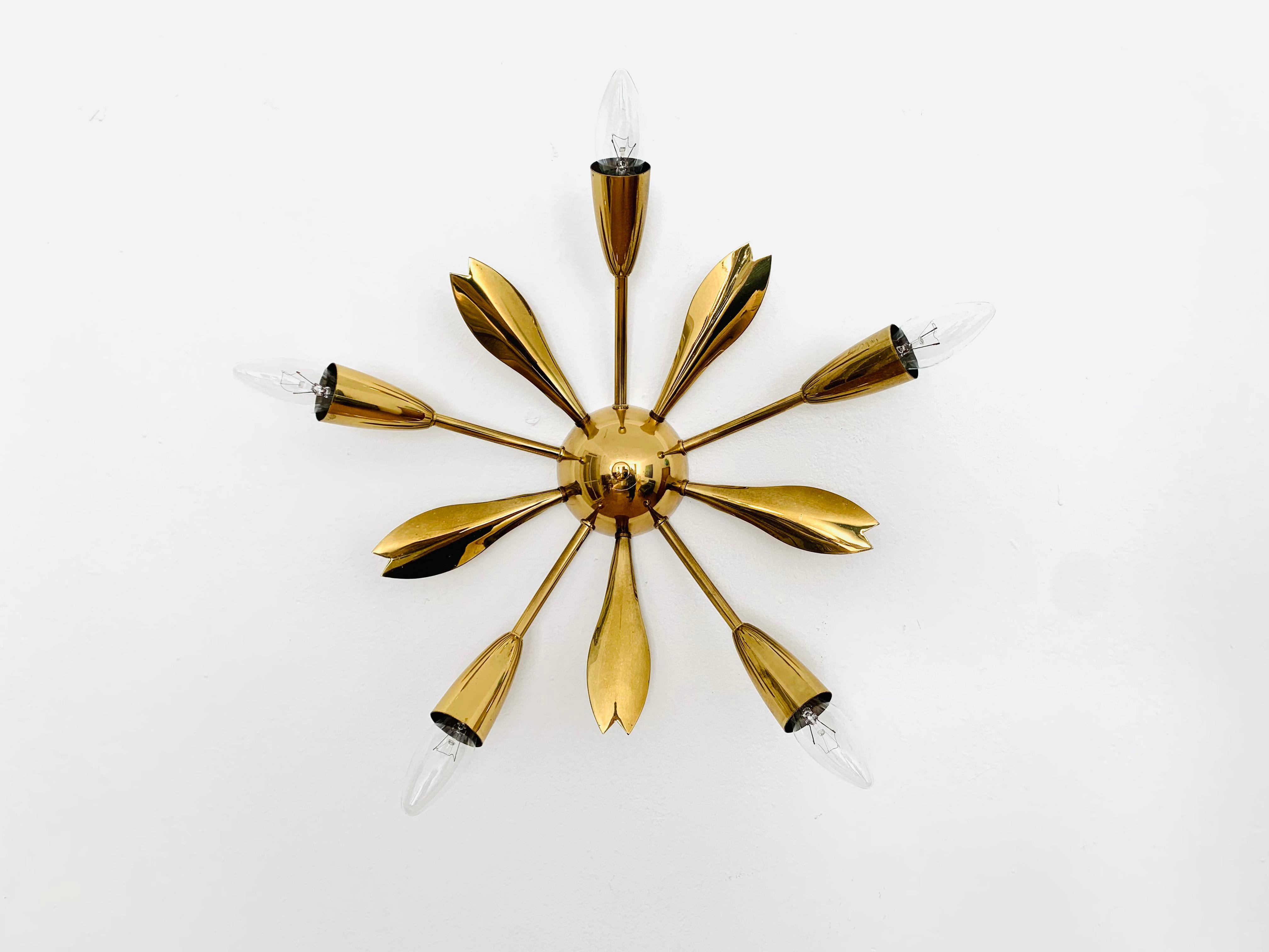 Mid-Century Modern Italian Wall or Ceiling Lamp For Sale