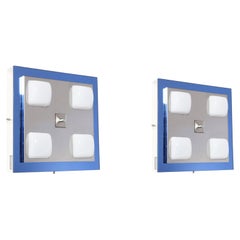 Lampade da parete o da soffitto italiane, Italia, anni '70