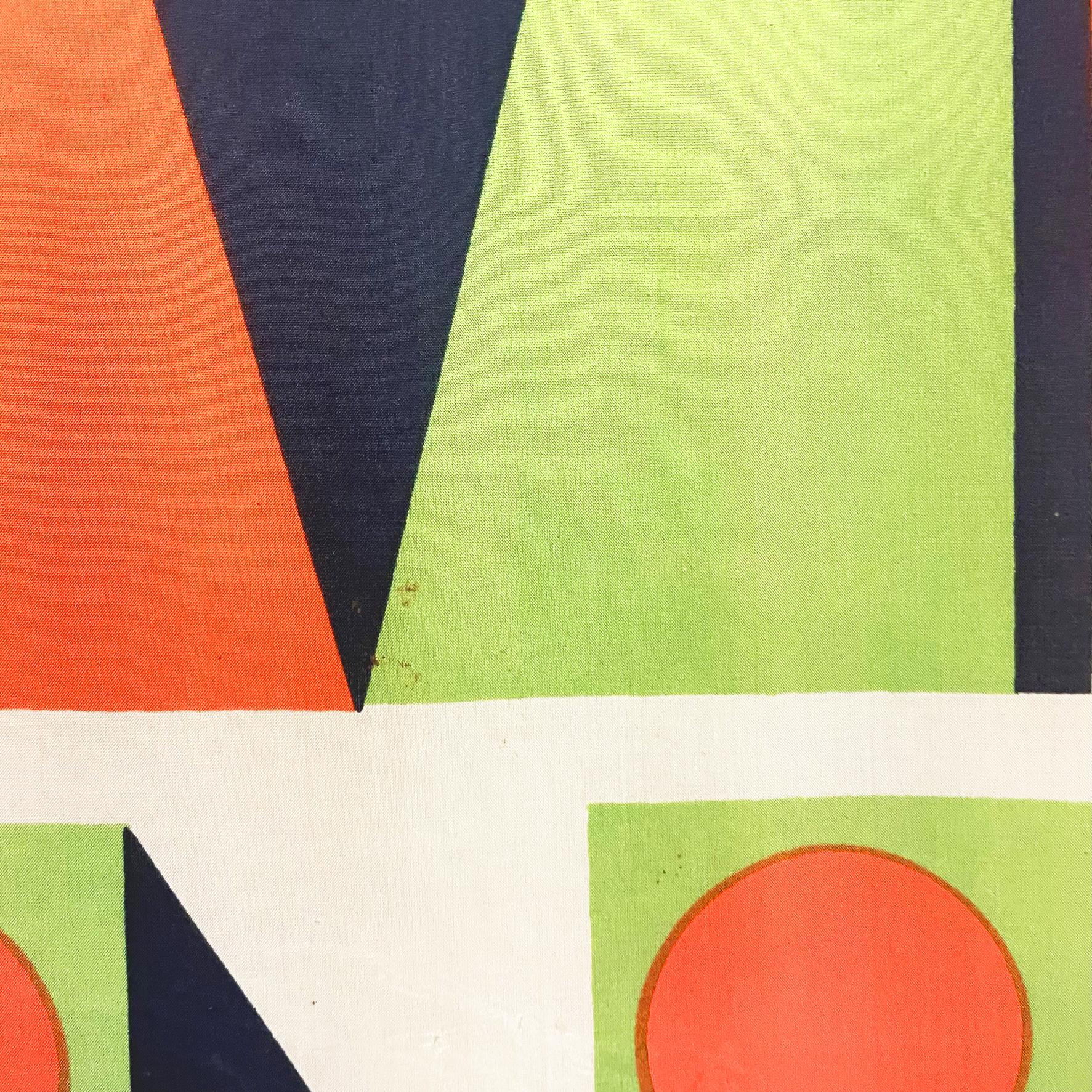 Italian Wall Print on Fabric Mod. Kakemono by Giulio Confalonieri, 1900s-1950s For Sale 5