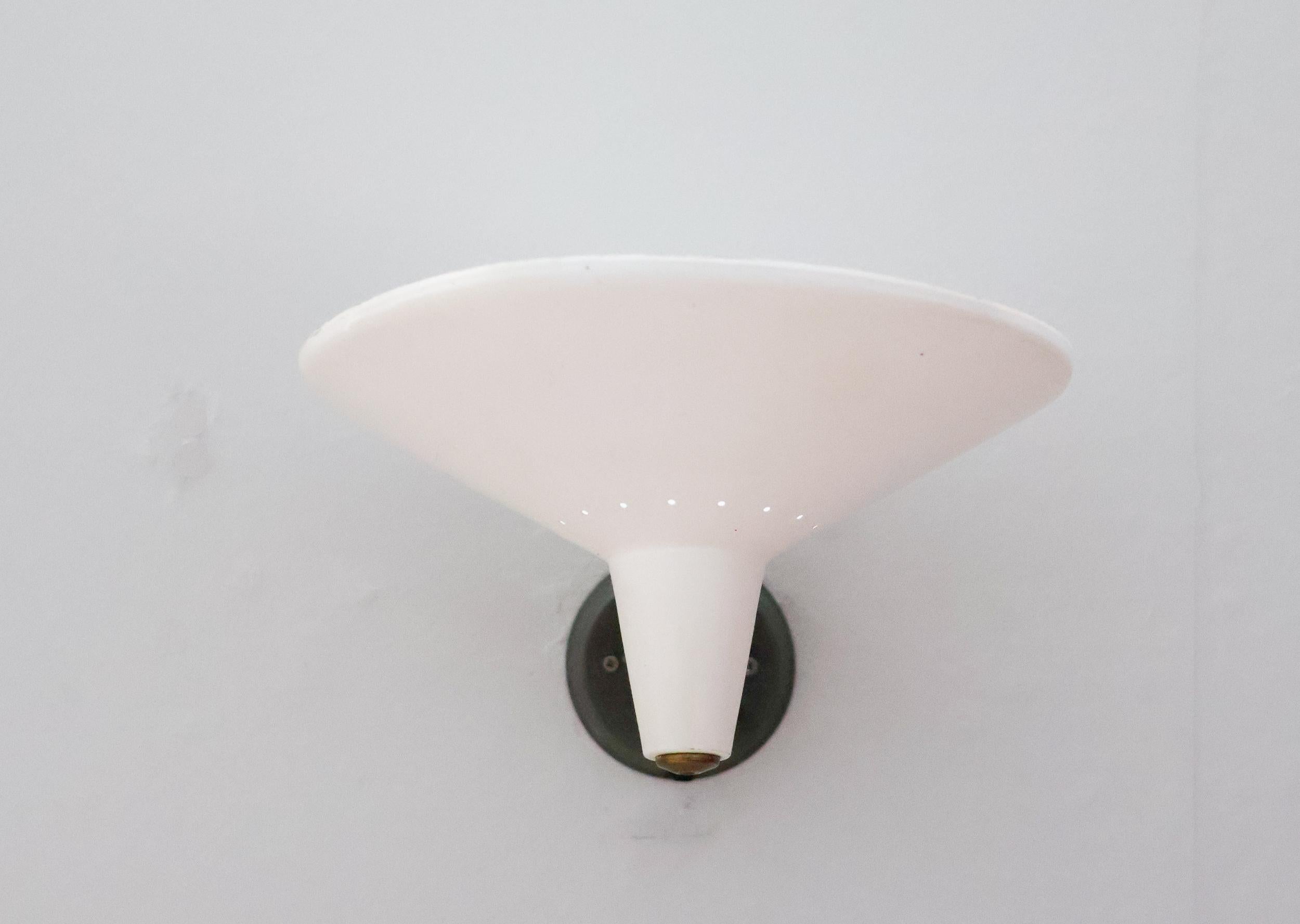 Enameled Italian Wall Sconce For Sale